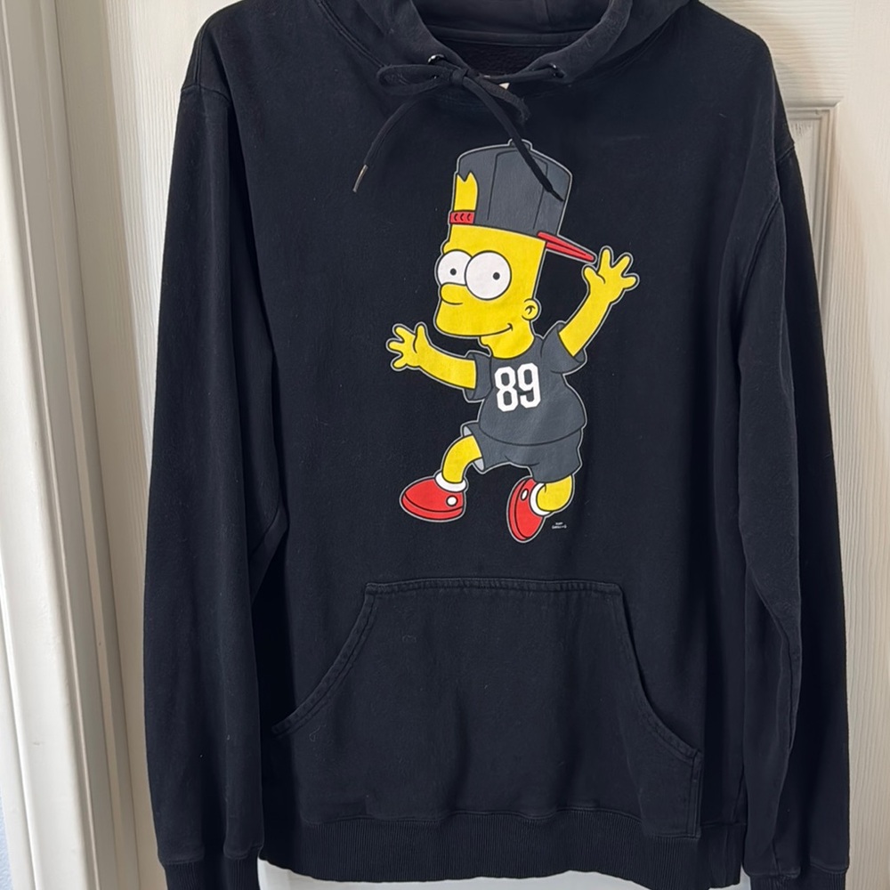 The Simpsons black hoodie Bart Matt Groening NEFF